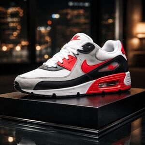 Nike Air Force Max 90 lv8 Red and Gray